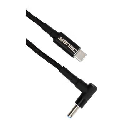 Yanec usb-c naar 4.5 x 3.0 mm hp laadkabel 1.8m