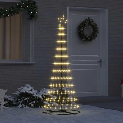 LED Kerstboom met 230 LED Warmwit 138.5 x 138.5 x 399 cm Metaal