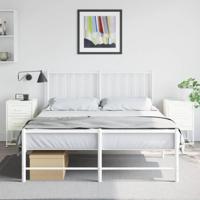 Nachtkastjes 2 st 36x39x60,5 cm staal wit - thumbnail