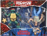 Teenage Mutant Ninja Turtles & Stranger Things Action Figure Double Pack - Raphael & Hopper - thumbnail