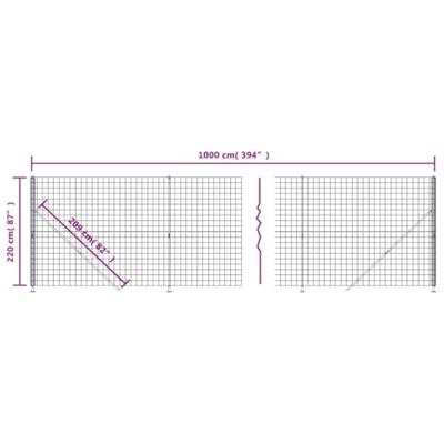 Draadgaashek met flens 2,2x10 m groen Draadgaashek met flens 2,2x10 m groen