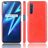 Voor Oppo Realme X50 Pro/Realme X50 Pro 5G Shockproof Litchi Texture PC + PU Case(Rood) - thumbnail