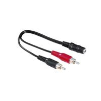 Hama 00305040 Audio-Adapter 2 Cinch-Stecker - 3.5-mm-Klinken-Kupplung Stereo - thumbnail