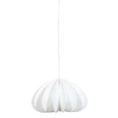 WOOOD hanglamp Dalia - Papier - Wit - 37xØ60 cm