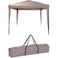 Partytent vouwbaar 300xh250cm taupe - thumbnail