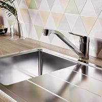 Ideal Standard Ceraflex keukenmengkraan eengreeps beweegbare uitloop met perlator BlueStart chroom BC129AA - thumbnail