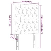 Hoofdbord LED 144x7x78/88 cm fluweel donkergrijs - thumbnail