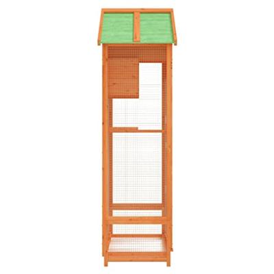 VidaXL Volière 91,5x53x170 cm massief grenenhout bruin