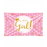 Gevelvlag It&apos;s a Girl! Roze (150x90cm) - thumbnail