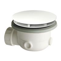 Douchebakafvoer Xenz Pure | 90 mm | Met afdekkap | Wit mat - thumbnail