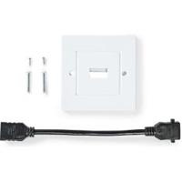 HDMI Wandcontactdoos | 1x HDMI Female | 4K@60Hz | HDMI Female | Zwart | 18 Gbps | Verguld | 85 mm | 8 mm | 85 mm | Envelop - thumbnail