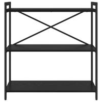 Boekenkast Zwart eiken 80 x 30 x 83 cm Bewerkt hout - thumbnail