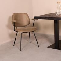 LABEL51 Eetkamerstoel Rivano - Moss - Micro Suede - Zwart Metalen Frame - thumbnail