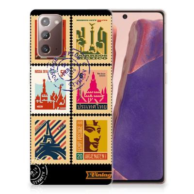 Samsung Note 20 | Silliconen Back Cover | Postzegels