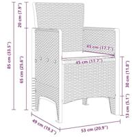 Tuin Eetset 13 pcs Wit Polt riet - thumbnail