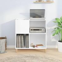 Platenkast 84,5x38x89 cm bewerkt hout wit - thumbnail