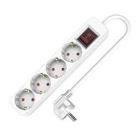 4-voudige Stekkerdoos met Schakelaar TM Electron (1,5 m) - thumbnail