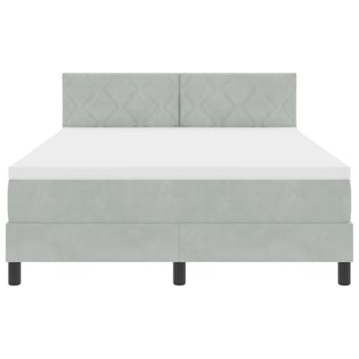 Boxspringbed met Matras met matras Lichtgrijs 140 x 200 cm Stof