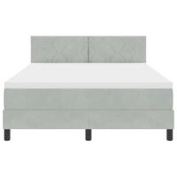 Boxspringbed met Matras met matras Lichtgrijs 140 x 200 cm Stof - thumbnail