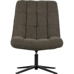 WOOOD Draaifauteuil 'Job' Teddy, kleur Groen