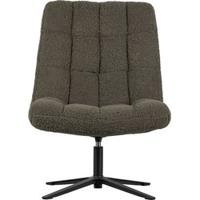 WOOOD Draaifauteuil 'Job' Teddy, kleur Groen - thumbnail