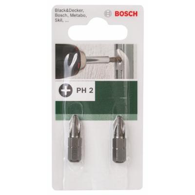 Bosch Accessoires Schroefbit standaard kruiskop | PH2 | 25mm | 1/4" | Zeskant - 2609255914