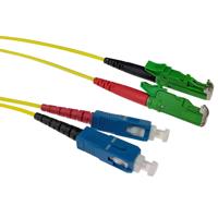 ACT RL3102 Glasvezel Patchkabel Duplex LSZH Singlemode - E2000/APC SC/UPC 9/125µm OS2 - 2 meter - thumbnail