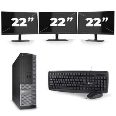 Dell Optiplex 3020 USFF - Intel Core i5-4e Generatie - 8GB RAM - 256GB SSD - Windows 10 + 3x 22 inch Monitor Dell Optiplex 3020 USFF - Intel Core i5-4e Generatie - 8GB RAM - 256GB SSD - Windows 10 + 3x 22 inch Monitor