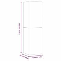 Tv-wandmeubel 30,5x30x110 cm grijs sonoma eikenkleurig - thumbnail