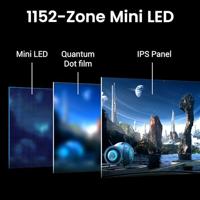 BenQ MOBIUZ EX321UX 32” 1152-zone Mini LED 4K eARC 144Hz 1ms DP2.1 gamingmonitor, USB-C, HDMI 2.1, 99% P3 & Adobe RGB, DisplayHDR 1000, Freesync Premium Pro, KVM, Pixsoul Engine, afstandsbediening​ - thumbnail