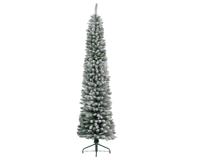 Everlands Pencil pine kunstkerstboom besneeuwd groen 210cm - thumbnail