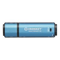 Kingston IronKey Vault Privacy 50 Series USB-stick Retail 32 GB Zwart/blauw IKVP50/32GB USB-A 3.2 Gen 1 - thumbnail