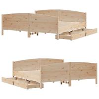 Bedframe zonder matras massief grenenhout 200x200 cm - thumbnail