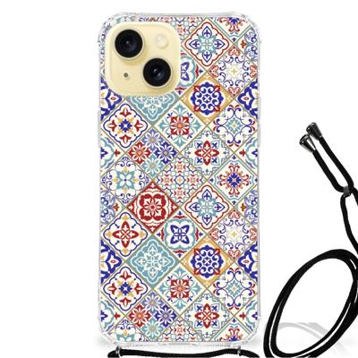 Apple iPhone 15 Anti-Shock Hoesje Tiles Color Apple iPhone 15 Anti-Shock Hoesje Tiles Color