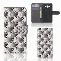 Samsung Galaxy J3 2016 Telefoonhoesje met Pasjes Salamander Grey - thumbnail