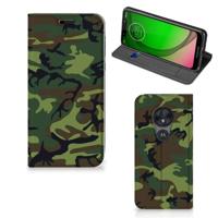 Motorola Moto G7 Play | Hoesje met Magneet | Army Dark - thumbnail