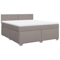 Boxspring met matras stof taupe 180x200 cm - thumbnail