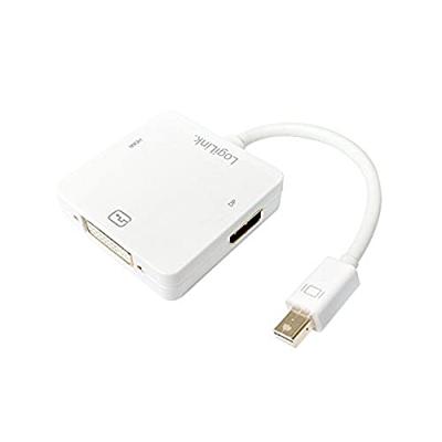 LogiLink CV0045A HDMI Adapter [1x Mini-DisplayPort stekker - 1x DVI-bus 24+5-polig, HDMI-bus] Wit 15.00 cm