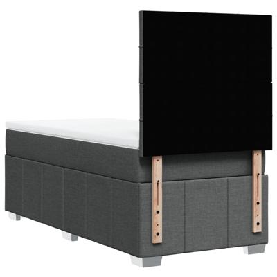 Boxspring met matras stof donkergrijs 120x200 cm - thumbnail