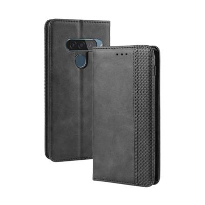 Magnetische Buckle retro Crazy Horse textuur horizontale Flip lederen case voor LG G8S ThinQ met houder & kaartsleuven & fotolijstjes (zwart) Magnetische Buckle retro Crazy Horse textuur horizontale Flip lederen case voor LG G8S ThinQ met houder & kaartsleuven & fotolijstjes (zwart)