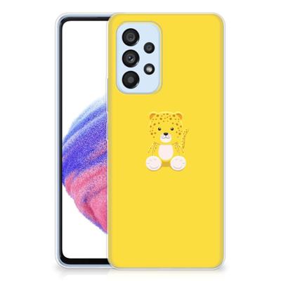 Samsung Galaxy A53 5G Telefoonhoesje met Naam Baby Leopard
