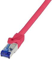 LogiLink C6A024S RJ45 USB-kabel CAT 6A S/FTP 0.50 m Rood 1 stuk(s) - thumbnail