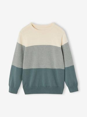 Colorblock jongenstrui met siersteek blauwgroen