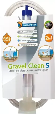Superfish Gravel Clean S Aquariumreiniger - Auto-Start voor Waterverversing & Bodemreiniging
