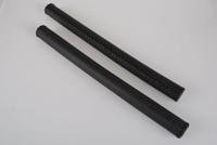 Velo Handvat set lang leer set open zwart - thumbnail