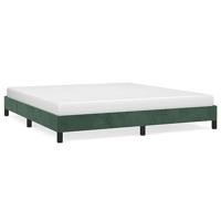 Bedframe zonder matras 180x200 cm fluweel donkergroen - thumbnail
