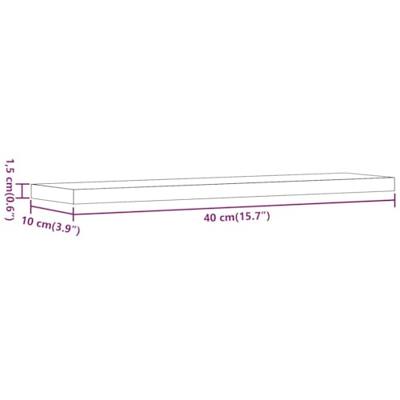 Wandschappen 4 st 40x10x1,5 cm bewerkt hout artisanaal eiken - thumbnail