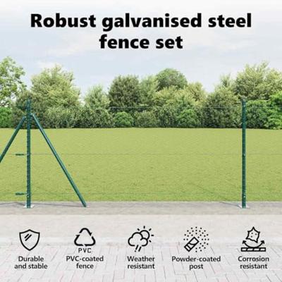 VidaXL Afrasteringspaal groen 25 x 1 m (25 mm gaas) staal VidaXL Afrasteringspaal groen 25 x 1 m (25 mm gaas) staal