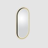 Spiegel Clou Look At Me Met LED Verlichting Ovaal 100x45 cm Met Omlijsting Mat Zwart Clou - thumbnail
