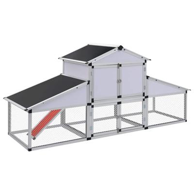 Kippenhok met ren en nestkast aluminium Kippenhok met ren en nestkast aluminium